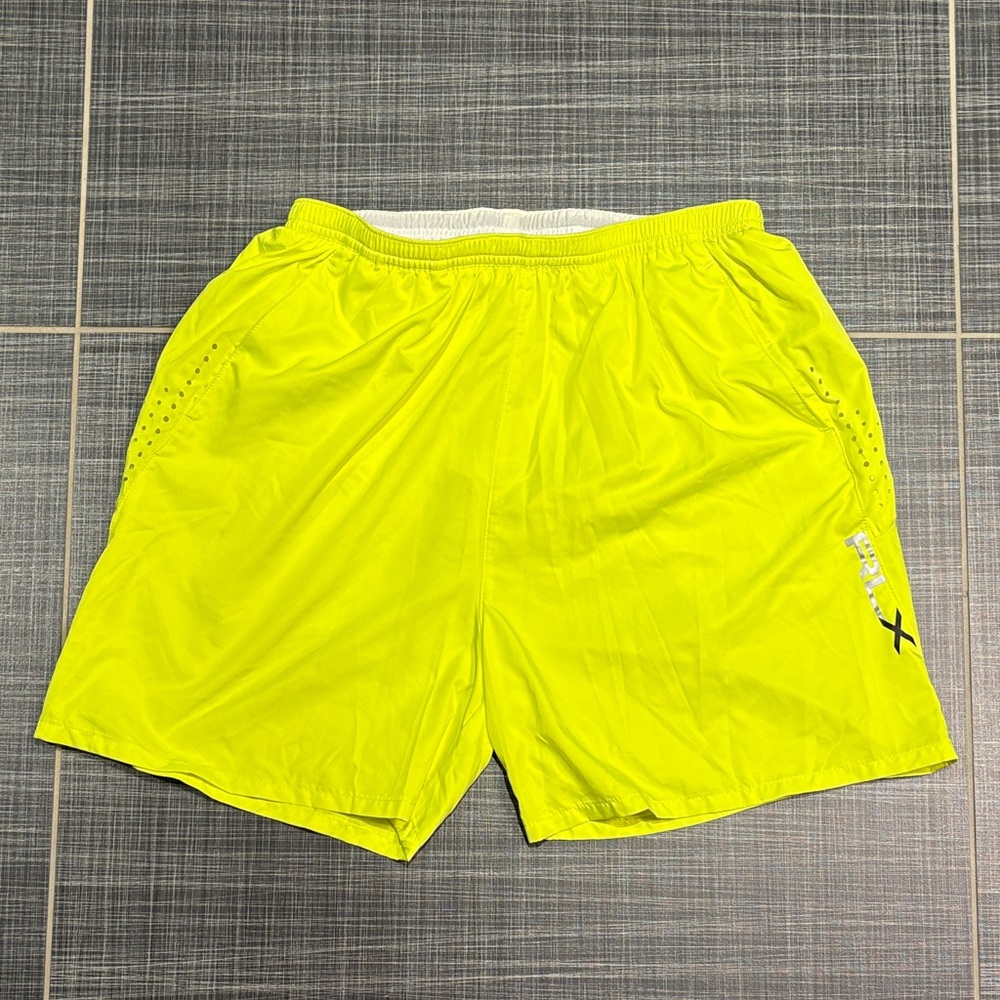 RLX Ralph Lauren Men's Bright Yellow Athletic Shorts